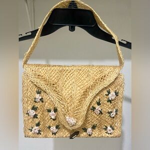 Elegant Woven Floral Women's Bag
